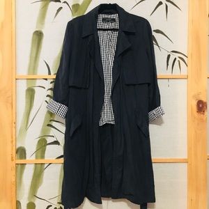 ZARA BASIC XL Navy Classic Trench Coat
